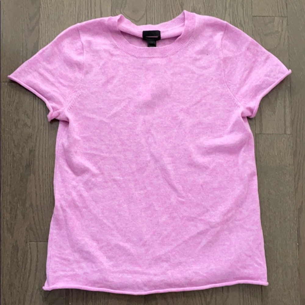 Short sleeved cashmere sweater